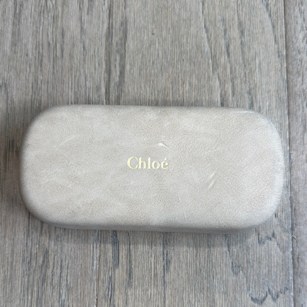 Chloé Beige Glasses Case 6.25x3x1.5 - Picture 1 of 5
